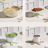 Maxbell 3 Pieces Tree Shape Trivets Set Coaster Nonslip for Pans Hot Pots Hot Dishes Round