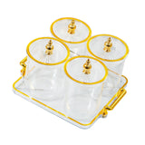 Maxbell Dry Fruit Tray with Lid Snack Candy Dish for Living Room Holiday Dining Room clear