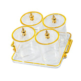 Maxbell Dry Fruit Tray with Lid Snack Candy Dish for Living Room Holiday Dining Room clear
