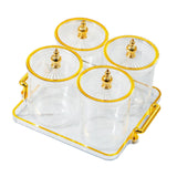 Maxbell Dry Fruit Tray with Lid Snack Candy Dish for Living Room Holiday Dining Room clear
