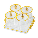Maxbell Dry Fruit Tray with Lid Snack Candy Dish for Living Room Holiday Dining Room clear