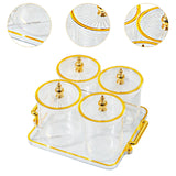 Maxbell Dry Fruit Tray with Lid Snack Candy Dish for Living Room Holiday Dining Room clear
