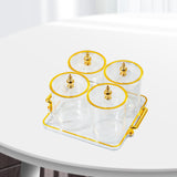 Maxbell Dry Fruit Tray with Lid Snack Candy Dish for Living Room Holiday Dining Room clear