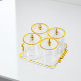 Maxbell Dry Fruit Tray with Lid Snack Candy Dish for Living Room Holiday Dining Room clear
