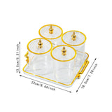 Maxbell Dry Fruit Tray with Lid Snack Candy Dish for Living Room Holiday Dining Room clear
