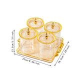 Maxbell Dry Fruit Tray with Lid Snack Candy Dish for Living Room Holiday Dining Room amber