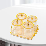 Maxbell Dry Fruit Tray with Lid Snack Candy Dish for Living Room Holiday Dining Room amber