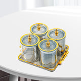 Maxbell Dry Fruit Tray with Lid Snack Candy Dish for Living Room Holiday Dining Room gray