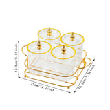 Maxbell Dried Fruit Tray Dustproof Sealed Container for Dining Room Home Living Room clear