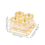 Maxbell Dried Fruit Tray Dustproof Sealed Container for Dining Room Home Living Room amber