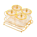 Maxbell Dried Fruit Tray Dustproof Sealed Container for Dining Room Home Living Room amber