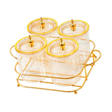 Maxbell Dried Fruit Tray Dustproof Sealed Container for Dining Room Home Living Room amber