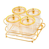 Maxbell Dried Fruit Tray Dustproof Sealed Container for Dining Room Home Living Room amber