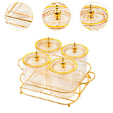 Maxbell Dried Fruit Tray Dustproof Sealed Container for Dining Room Home Living Room amber