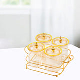 Maxbell Dried Fruit Tray Dustproof Sealed Container for Dining Room Home Living Room amber