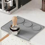 Maxbell Espresso Tamper Mat Silicone Soft Baristas Tool for Counter Coffee Bar Office grey