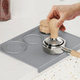 Maxbell Espresso Tamper Mat Silicone Soft Baristas Tool for Counter Coffee Bar Office grey