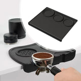 Maxbell Espresso Tamper Mat Silicone Soft Baristas Tool for Counter Coffee Bar Office black