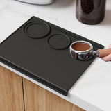 Maxbell Espresso Tamper Mat Silicone Soft Baristas Tool for Counter Coffee Bar Office black