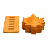 Maxbell 6 Pieces Fall Leaves Coasters Table Coaster for Restaurant Fridge Dinnerware Square base L