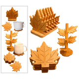 Maxbell 6 Pieces Fall Leaves Coasters Table Coaster for Restaurant Fridge Dinnerware Square base L