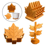Maxbell 6 Pieces Fall Leaves Coasters Table Coaster for Restaurant Fridge Dinnerware Square base L