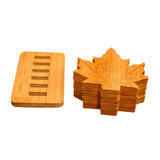 Maxbell 6 Pieces Fall Leaves Coasters Table Coaster for Restaurant Fridge Dinnerware Square base S