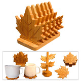 Maxbell 6 Pieces Fall Leaves Coasters Table Coaster for Restaurant Fridge Dinnerware Square base S