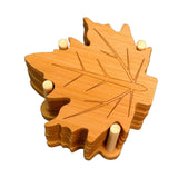 Maxbell 6 Pieces Fall Leaves Coasters Table Coaster for Restaurant Fridge Dinnerware Leaf base L