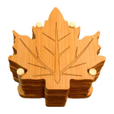 Maxbell 6 Pieces Fall Leaves Coasters Table Coaster for Restaurant Fridge Dinnerware Leaf base L