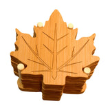 Maxbell 6 Pieces Fall Leaves Coasters Table Coaster for Restaurant Fridge Dinnerware Leaf base L