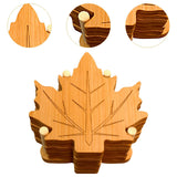 Maxbell 6 Pieces Fall Leaves Coasters Table Coaster for Restaurant Fridge Dinnerware Leaf base L