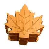 Maxbell 6 Pieces Fall Leaves Coasters Table Coaster for Restaurant Fridge Dinnerware Leaf base S