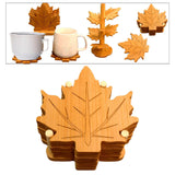 Maxbell 6 Pieces Fall Leaves Coasters Table Coaster for Restaurant Fridge Dinnerware Leaf base S