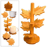 Maxbell 6 Pieces Fall Leaves Coasters Table Coaster for Restaurant Fridge Dinnerware tree shaped L
