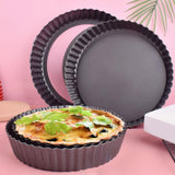 Maxbell Tart Pan Round Removable Loose Bottom Reusable Quiche Baking Dish Quiche Pan 26cm