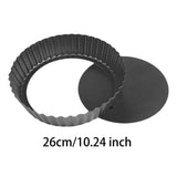 Maxbell Tart Pan Round Removable Loose Bottom Reusable Quiche Baking Dish Quiche Pan 26cm