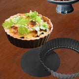 Maxbell Tart Pan Round Removable Loose Bottom Reusable Quiche Baking Dish Quiche Pan 26cm