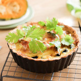 Maxbell Tart Pan Round Removable Loose Bottom Reusable Quiche Baking Dish Quiche Pan 28cm