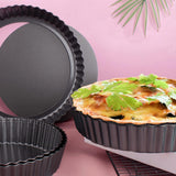 Maxbell Tart Pan Round Removable Loose Bottom Reusable Quiche Baking Dish Quiche Pan 28cm