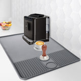 Maxbell Silicone Coffee Mat Multipurpose Anti Slip Coffee Maker Mat for Cafe Cabinet Gray