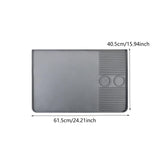 Maxbell Silicone Coffee Mat Multipurpose Anti Slip Coffee Maker Mat for Cafe Cabinet Gray