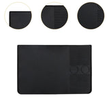 Maxbell Silicone Coffee Mat Multipurpose Anti Slip Coffee Maker Mat for Cafe Cabinet Black