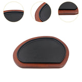 Maxbell Cast Iron Steak Plate Wood Tray Nonstick Fajita Pan for Camping Kitchen Home