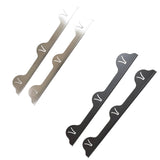 Maxbell 2x Stainless Steel Cover Easy to Clean for Restaurant Dining Room Countertop black
