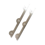 Maxbell 2x Stainless Steel Cover Easy to Clean for Restaurant Dining Room Countertop Argent