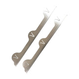 Maxbell 2x Stainless Steel Cover Easy to Clean for Restaurant Dining Room Countertop Argent