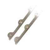Maxbell 2x Stainless Steel Cover Easy to Clean for Restaurant Dining Room Countertop Argent
