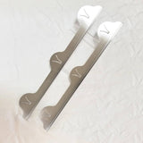 Maxbell 2x Stainless Steel Cover Easy to Clean for Restaurant Dining Room Countertop Argent