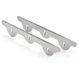 Maxbell 2x Stainless Steel Cover Easy to Clean for Restaurant Dining Room Countertop Argent